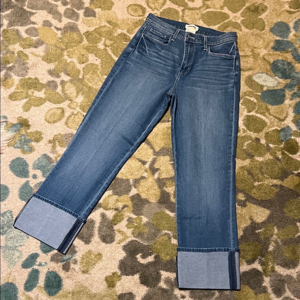L'AGENCE Classic Blue Straight Leg Jeans